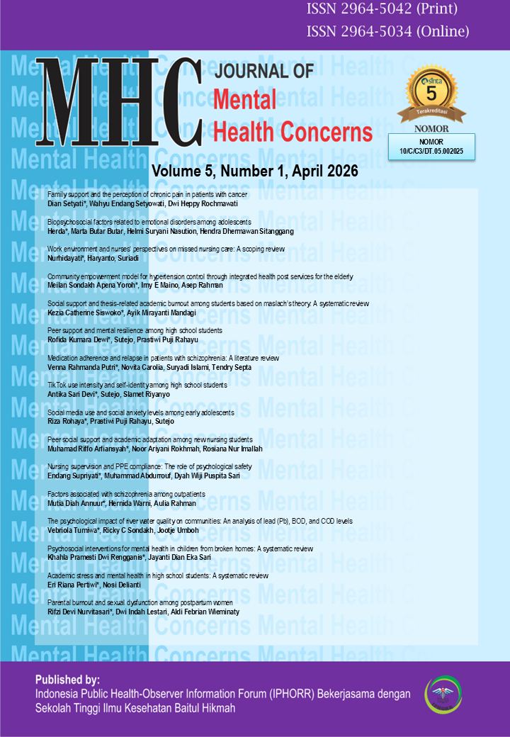 Vol. 5 No. 1 (2026): April Edition 2026 | JOURNAL OF Mental Health Concerns
