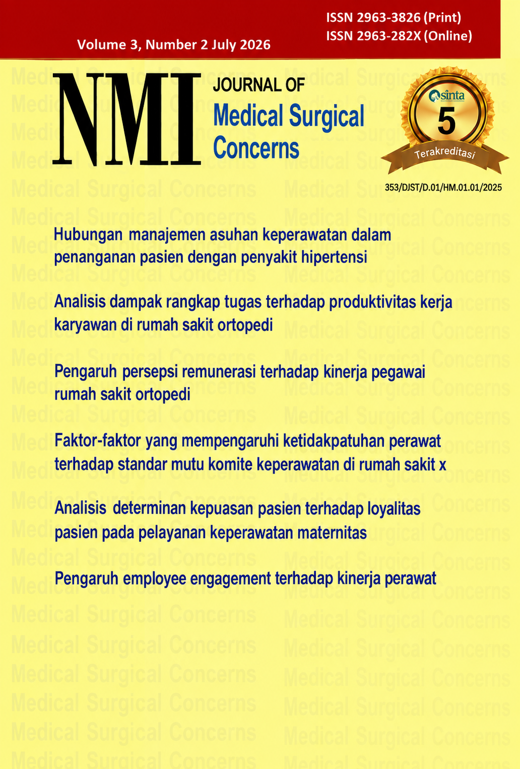 THE JOURNAL OF Nursing Management Issues