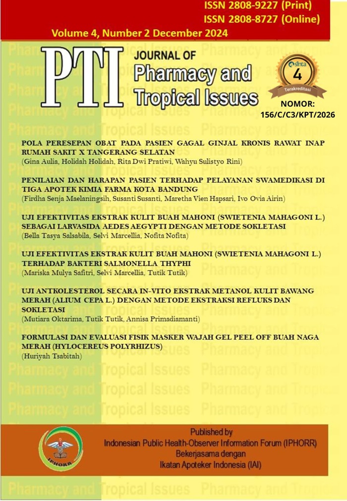 Cover JOURNAL OF Pharmacy and Tropical Issues